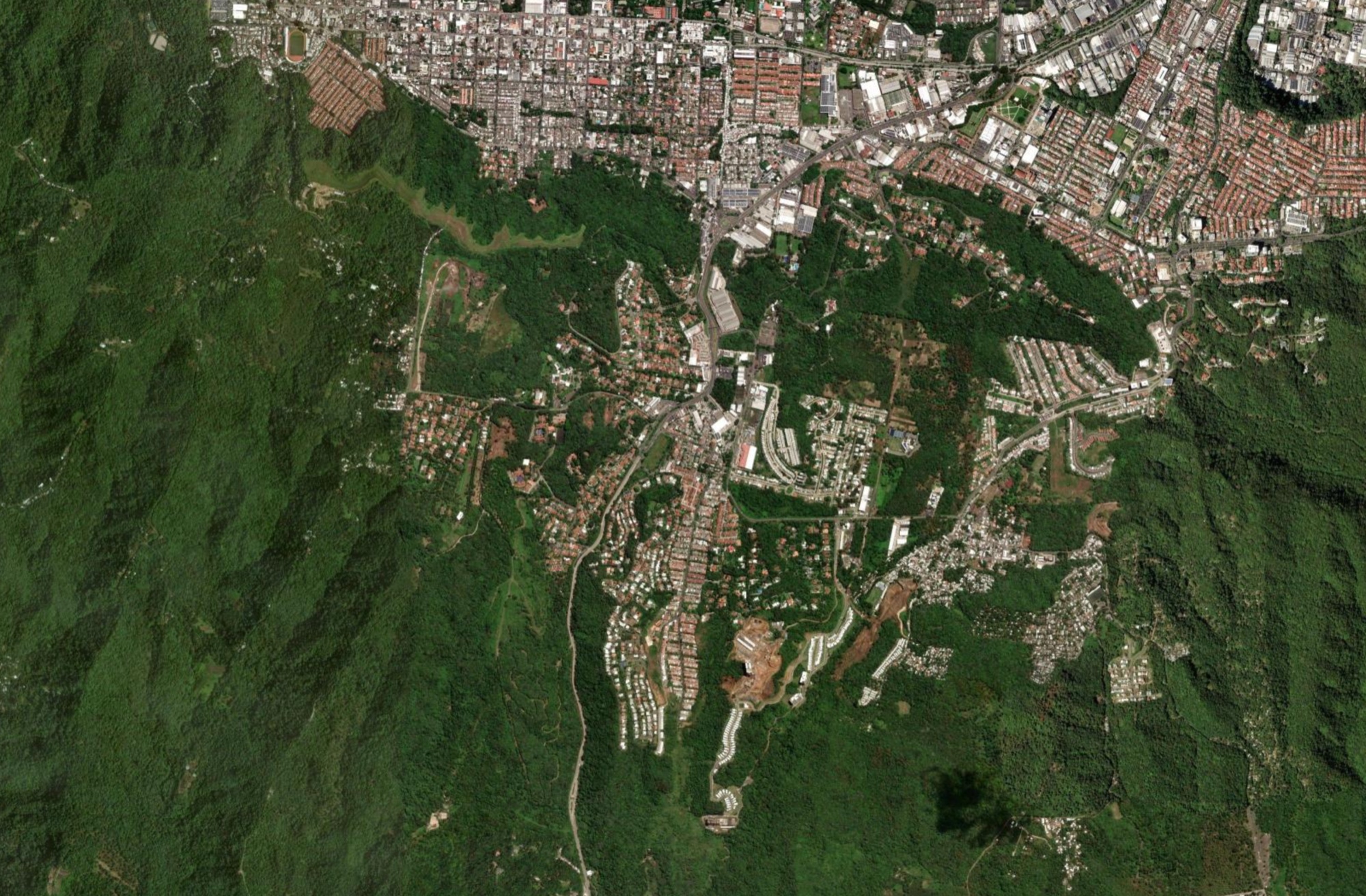 Vista satelital de la zona del predio